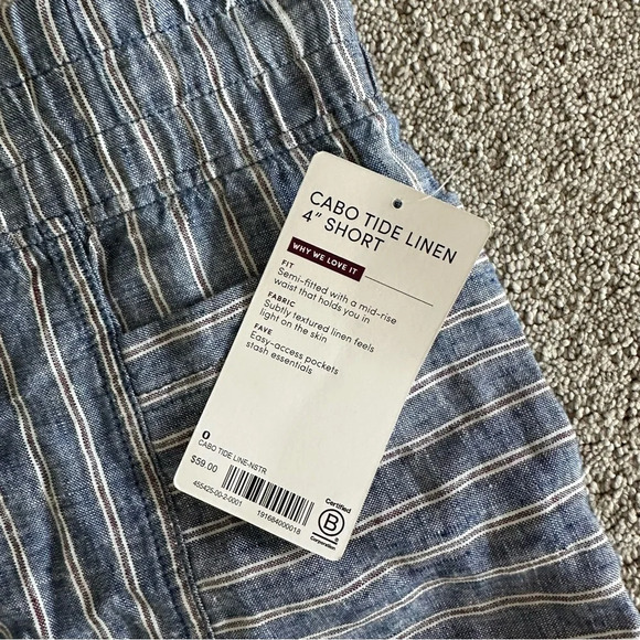 Athleta Cabo Tide Linen 4" Short Size 0 - Picture 2 of 8